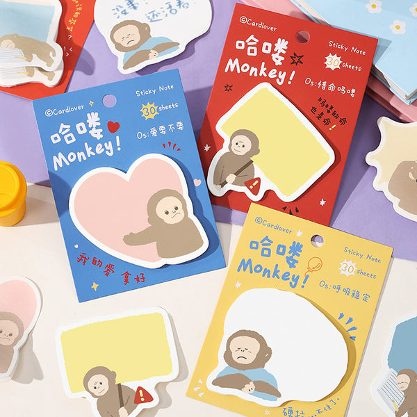 Hello Monkey series memo pad