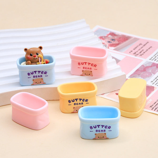 20PCS Butter bear crate charms