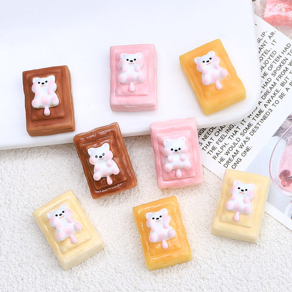 20PCS Cat puff pastry charms