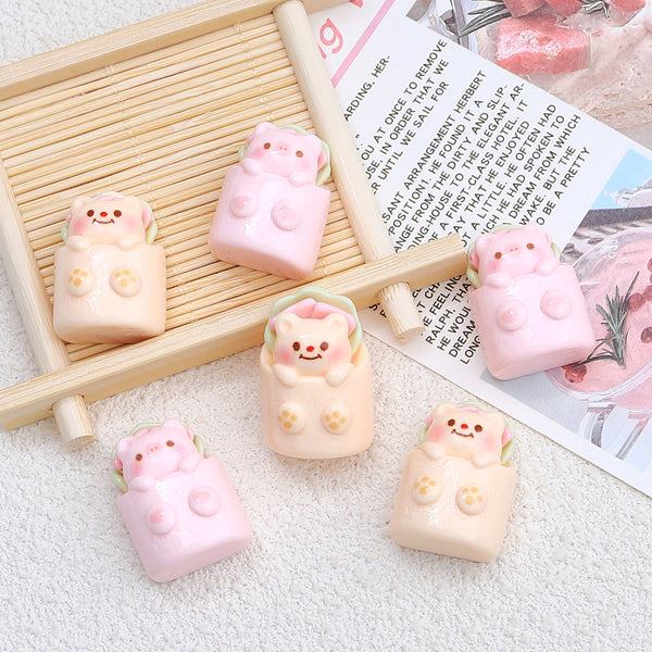 20PCS Cute piggy burritos charms