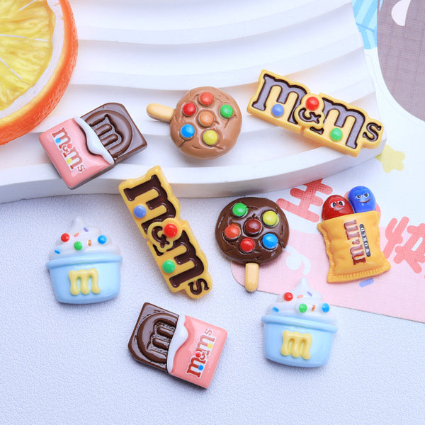 20PCS Jelly bean food play charms