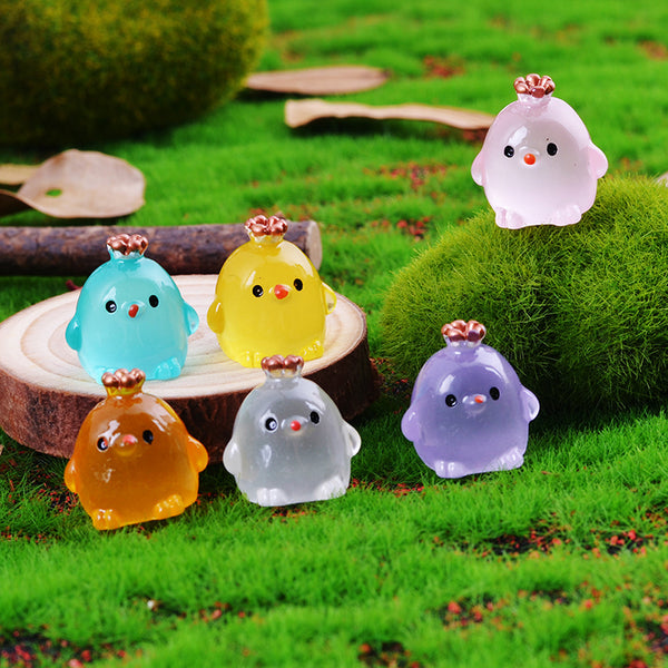 20PCS Noctilucent Crown chicken charms