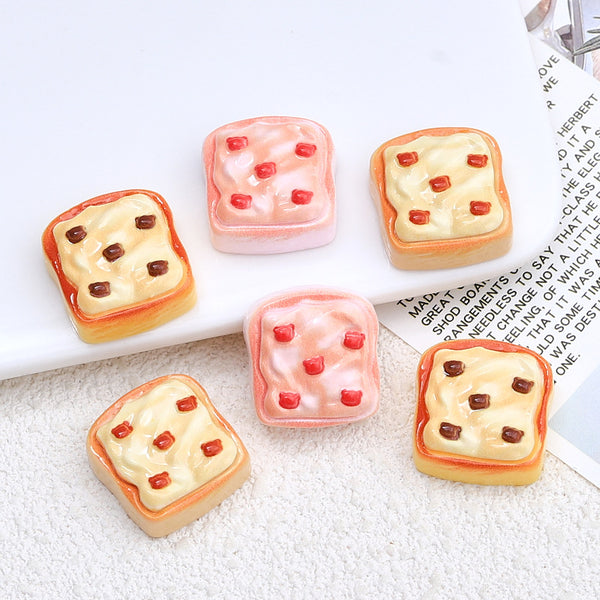 20PCS Cream cheese toast charms