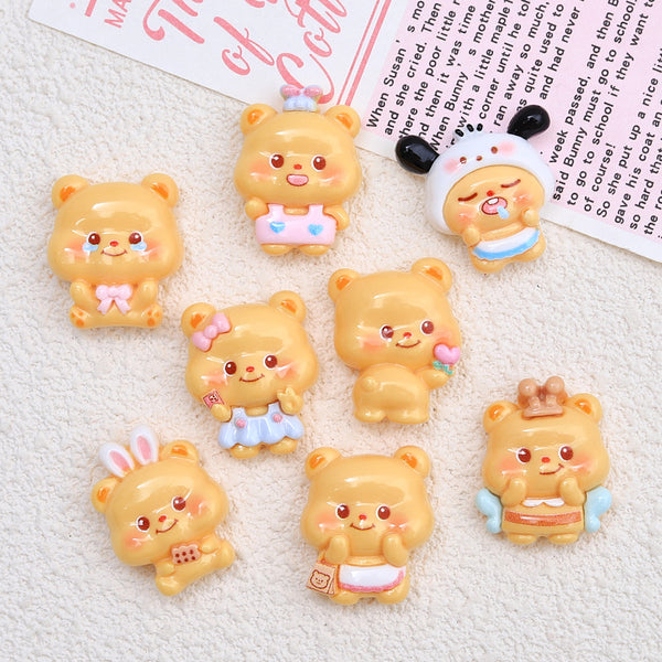 20PCS Soft cute butter bear charms