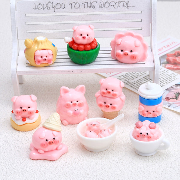 20PCS Piglet food charms