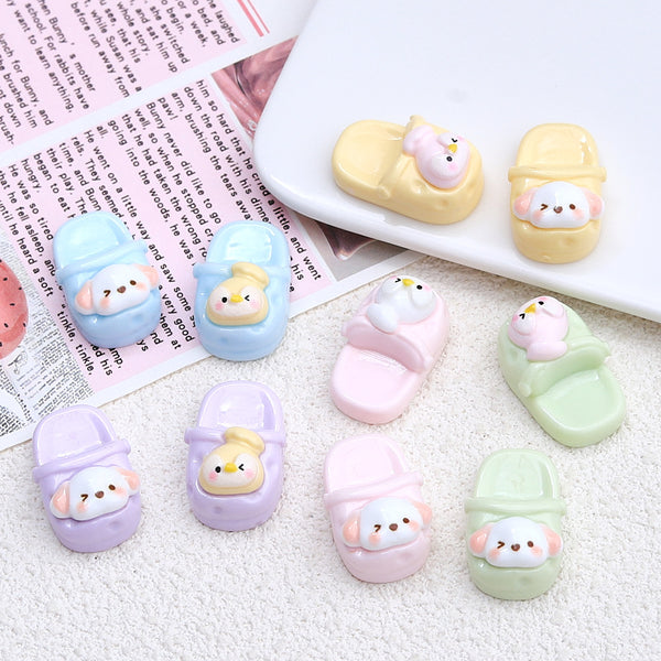 20PCS Cute slippers charms