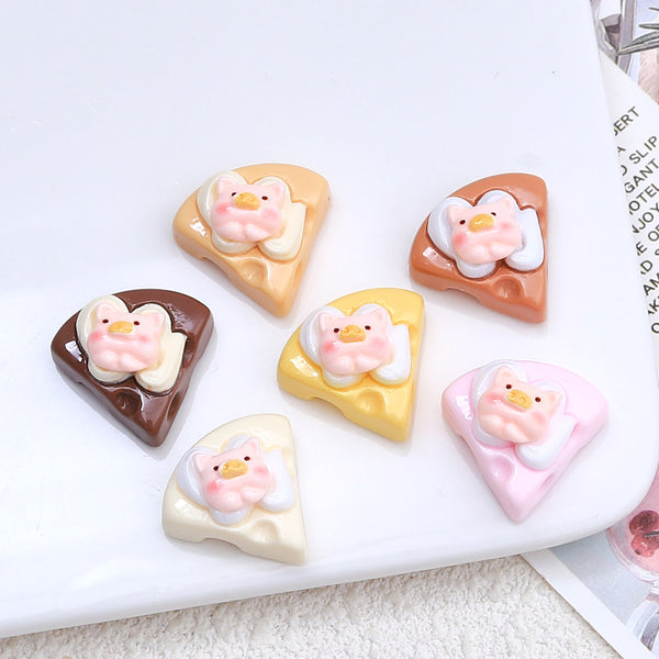 20PCS Piggy cheese charms