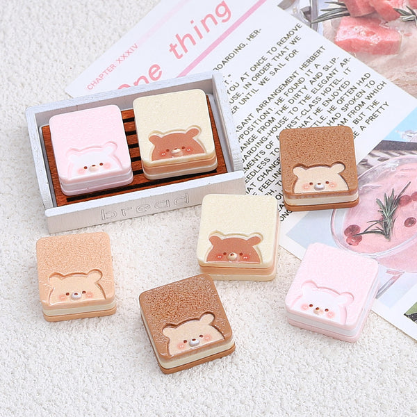 20PCS Bear sandwich cookies charms