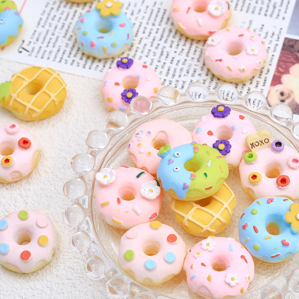 20PCS Pastoral doughnuts charms