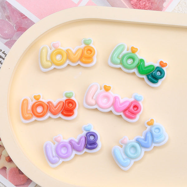 20PCS Color Love sign charms