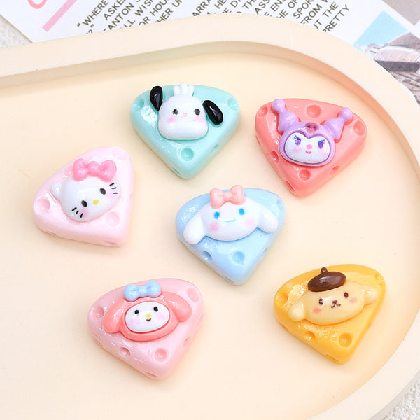 20PCS Animal cheese food play charms