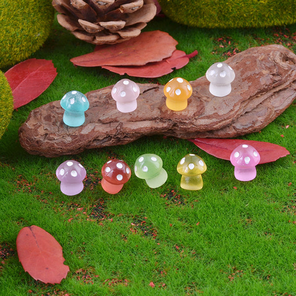 20PCS Noctilucent Little mushrooms charms