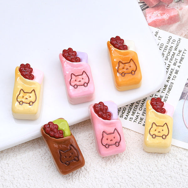 20PCS Rice cake red bean pie charms