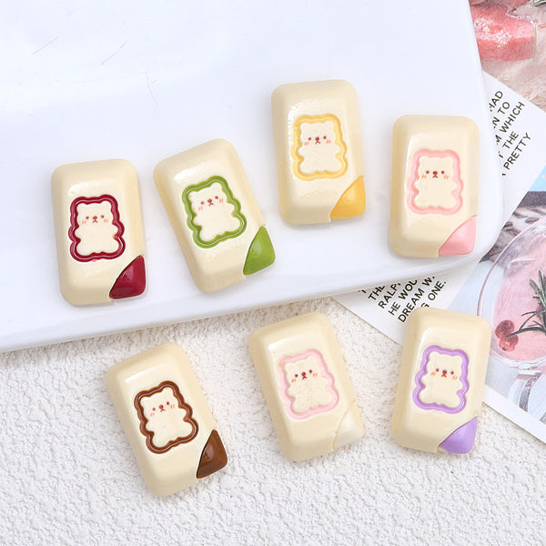 20PCS White bear chocolate charms