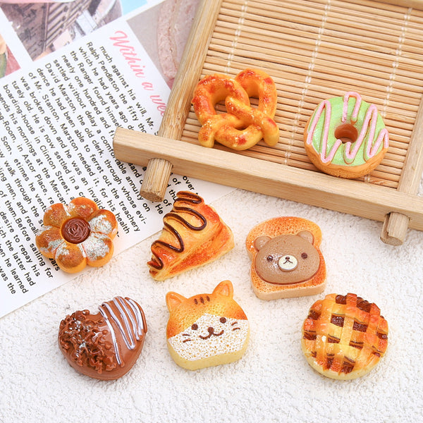 20PCS Bread toast charms