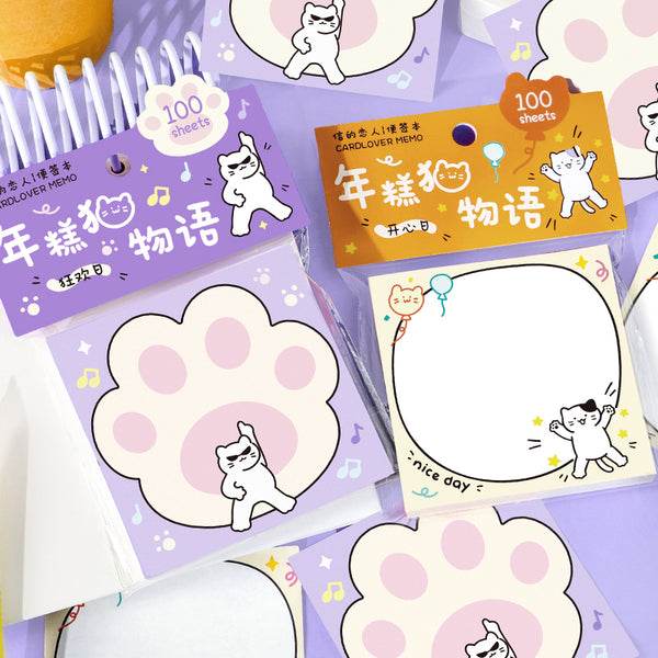 Rice Cake Cat story series memo pad