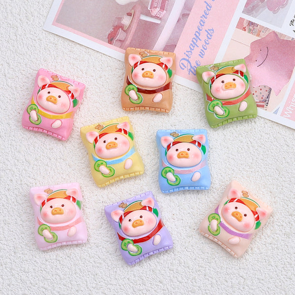 20PCS Piglet snack bag charms