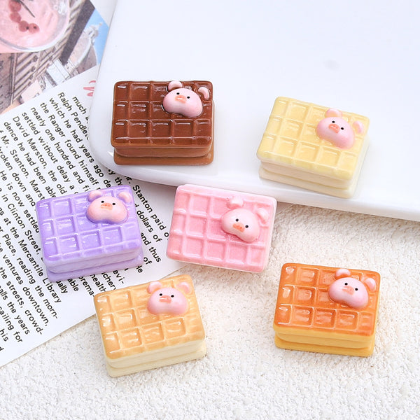 20PCS Pig waffles charms