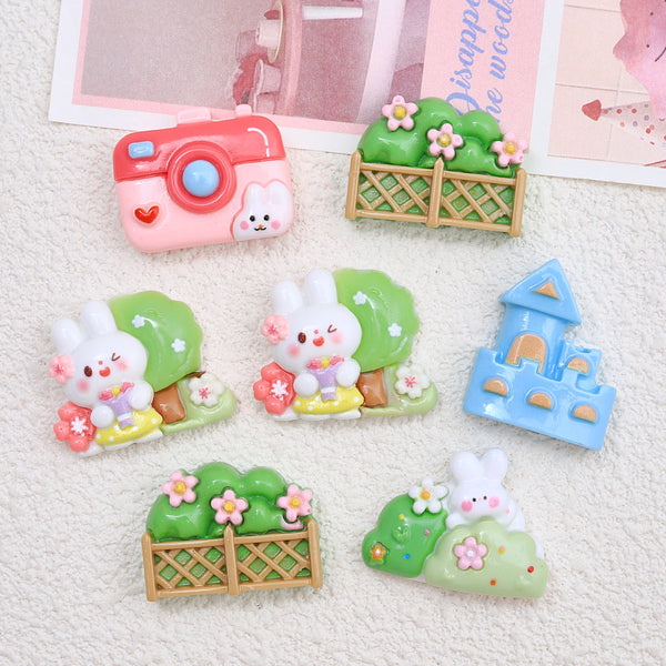 20PCS Cute garden bunny charms