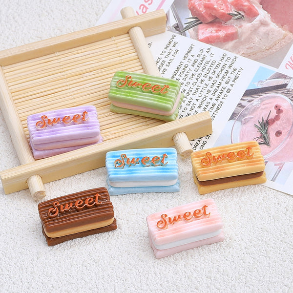 20PCS Sweet sandwich cookies charms