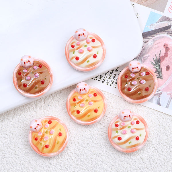 20PCS Piglet soaked pizza charms