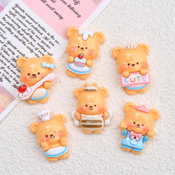 20PCS Cake butter bear charms