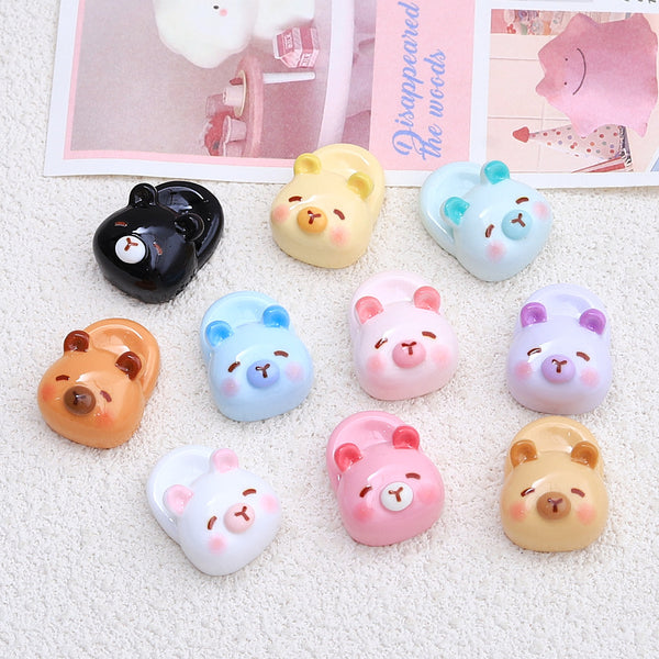 20PCS Cute capeskin slippers charms