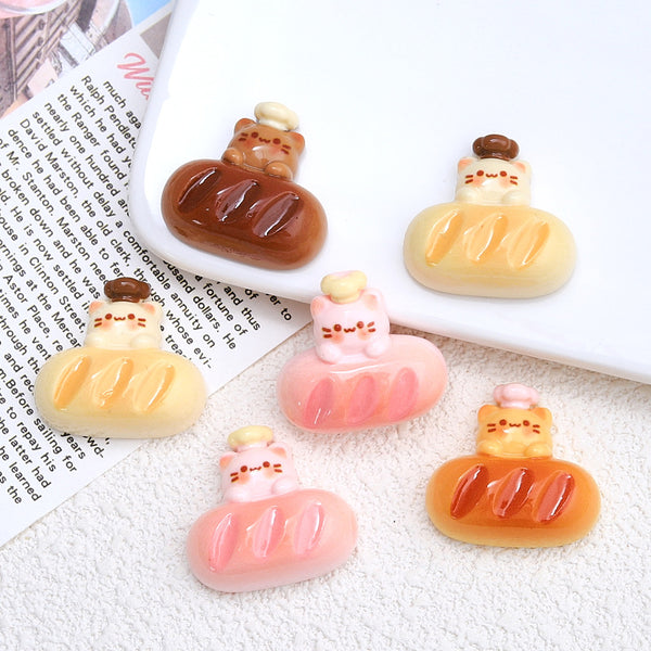 20PCS Kitten baguette charms