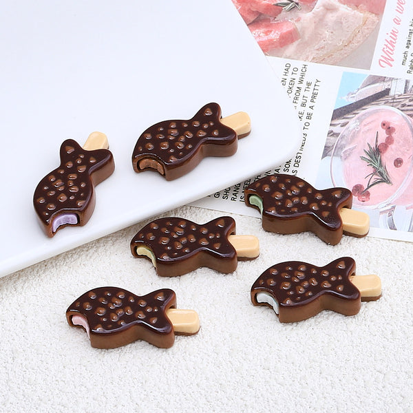 20PCS Small fish chocolate ice cream charms