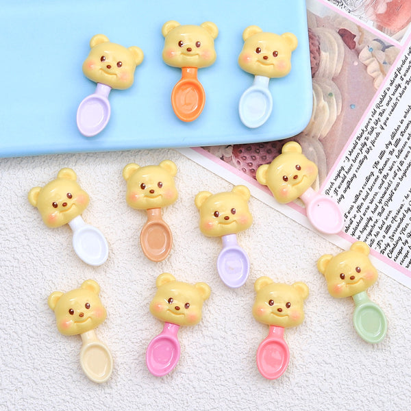 20PCS Cute bear spoon charms