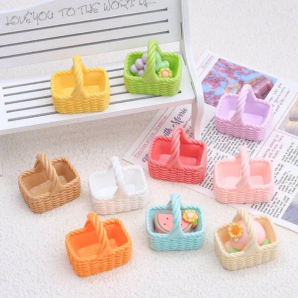 20PCS Coloured basket charms