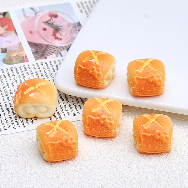 20PCS Cat bread roll charms