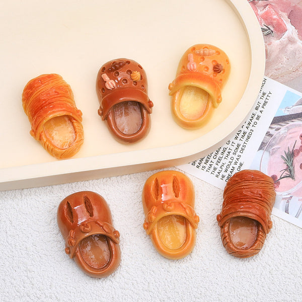 20PCS Bread slippers charms