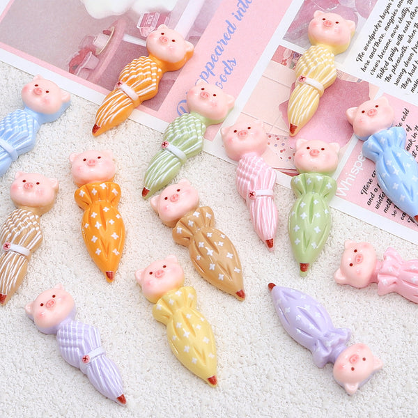 20PCS Cute pig umbrella charms