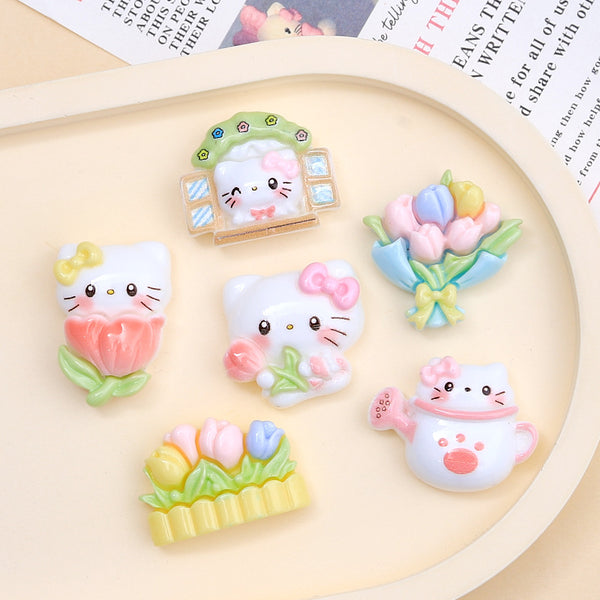 20PCS Cute Kitten Garden charms