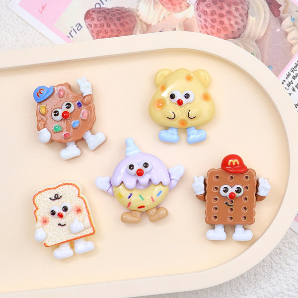 20PCS Cartoon M bean cookies charms