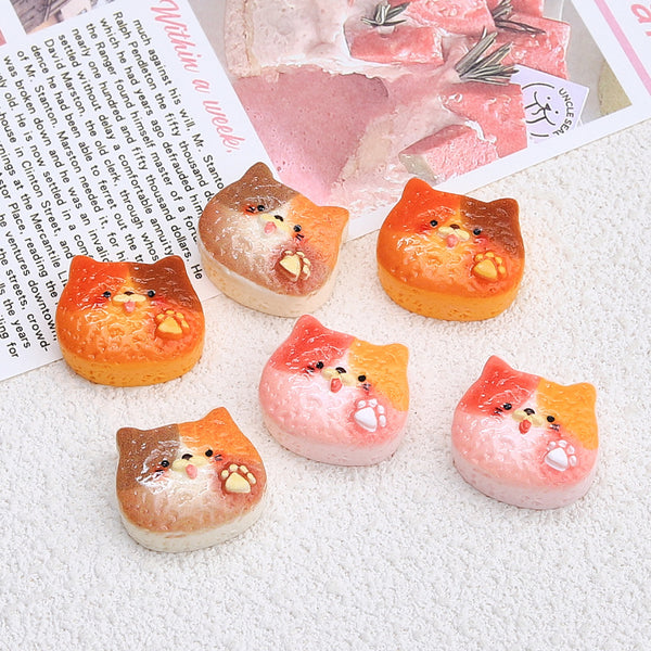 20PCS Meow bread play charms