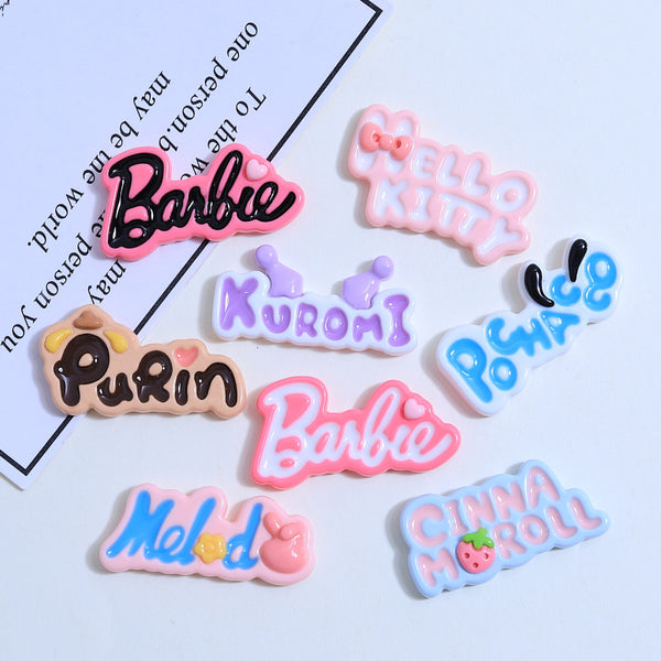 20PCS Color English nameplate charms