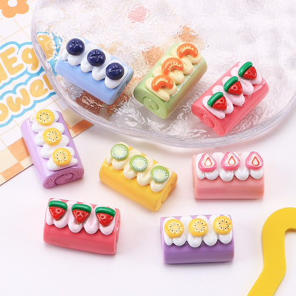 20PCS Towel cake roll charms