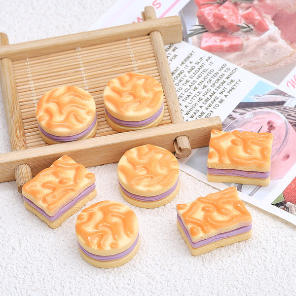 20PCS Taro cake food play charms