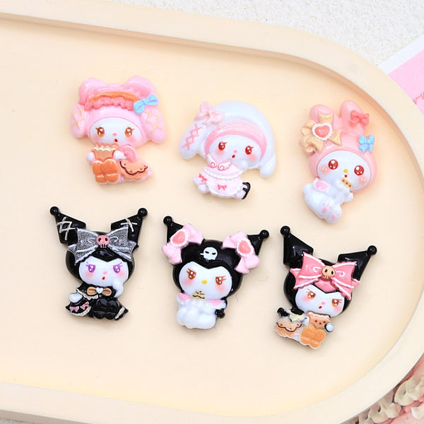 20PCS Cute bow animals charms