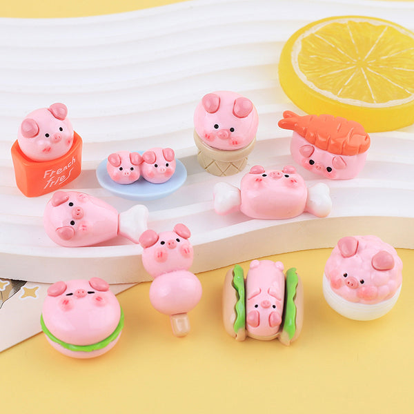 20PCS Cute pig charms