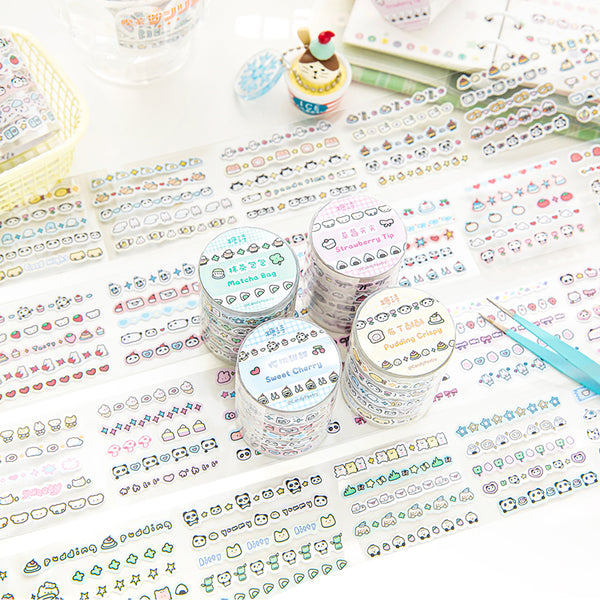 Cute Row Sitting Serie scoated paper Die Cutting tape