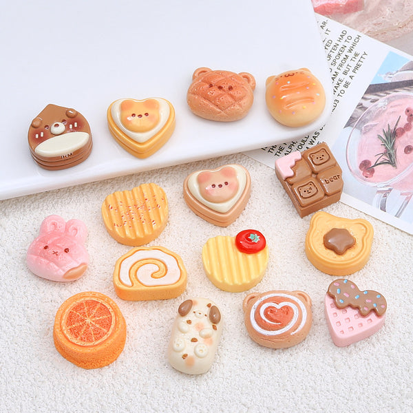 20PCS Fancy bear bread charms