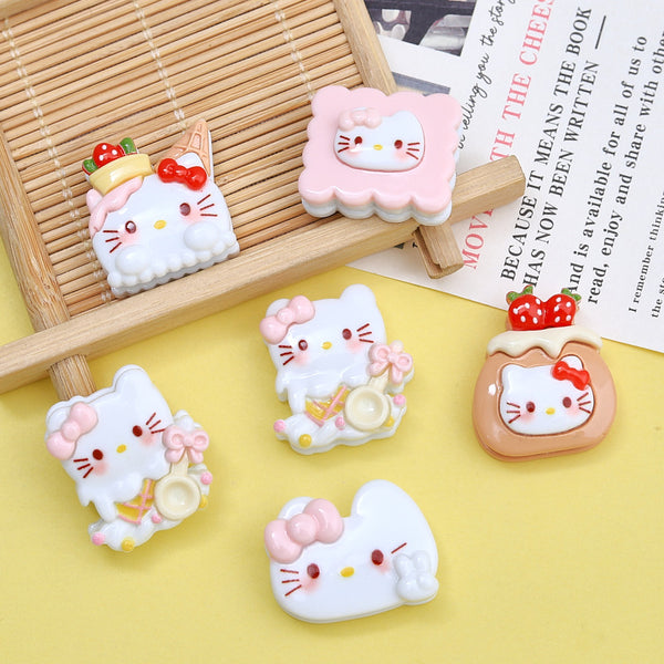 20PCS Cute kitten cookie charms