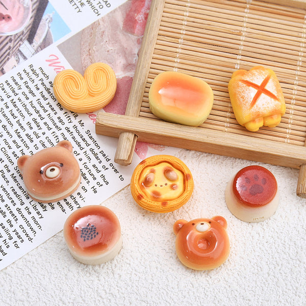 20PCS Cartoon bear bread charms