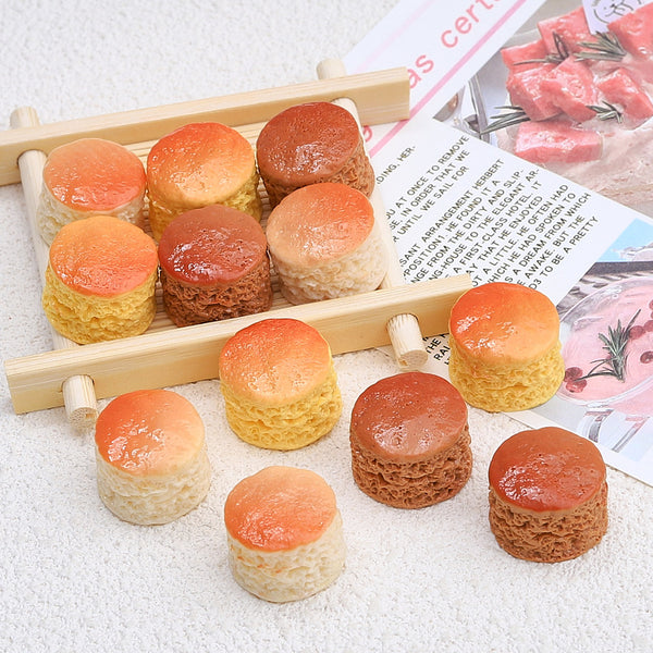 20PCS Cream Scone bread charms