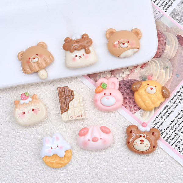 20PCS Little rabbit biscuit charms