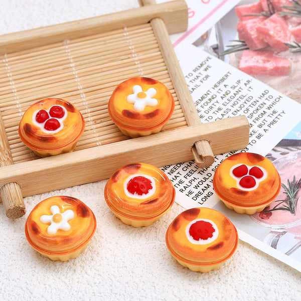 20PCS Glitter egg tart charms