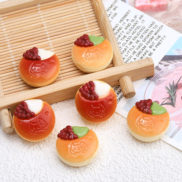 20PCS Kitty red bean pie charms